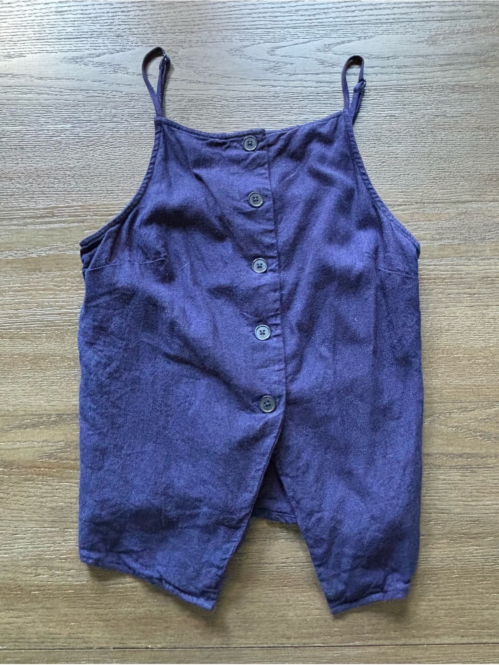 a new day Purple Button-Front Spaghetti Strap Tank